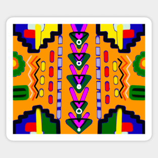 Kente Kinte cloth ii traditional indigenous pattern design inspired by Ghanaian kenten weaving Sticker